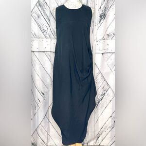 VIADELLEROSE Asymmetrical Sleeveless Dress Black M